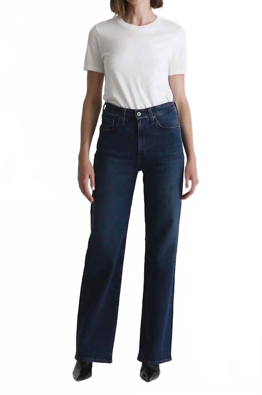 NEW AG JEANS kora high-rise wide leg jeans in midnight sun